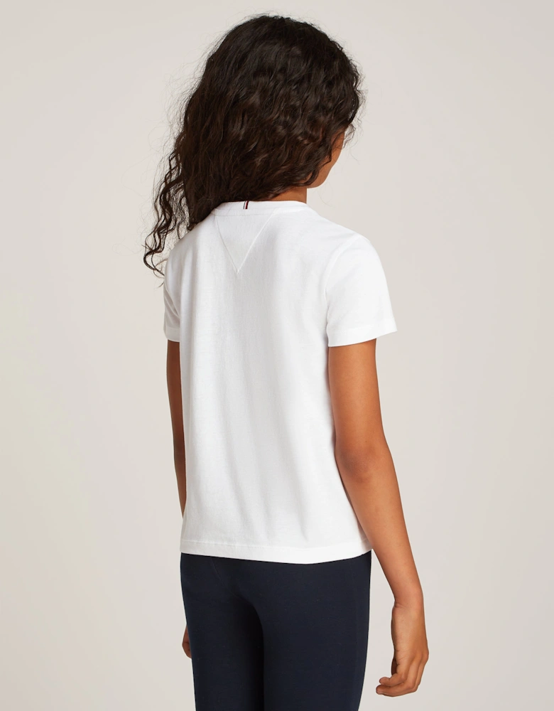 Girls Varsity Regular T-Shirt in White