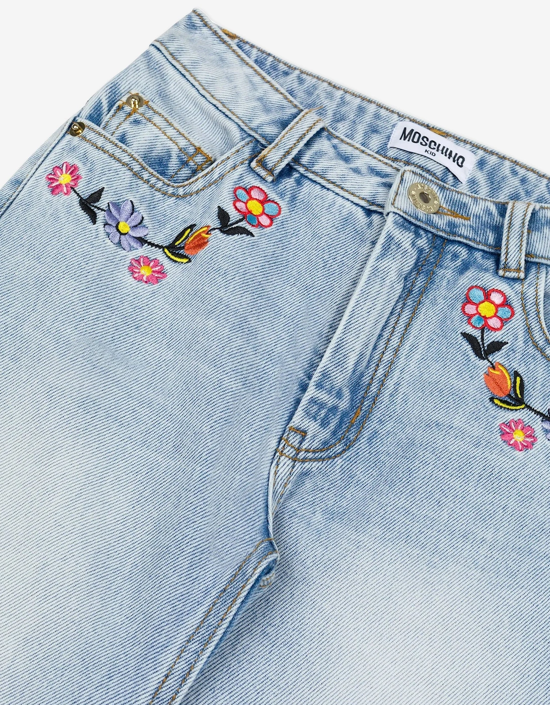 Girls Wide Leg Jeans in Blue