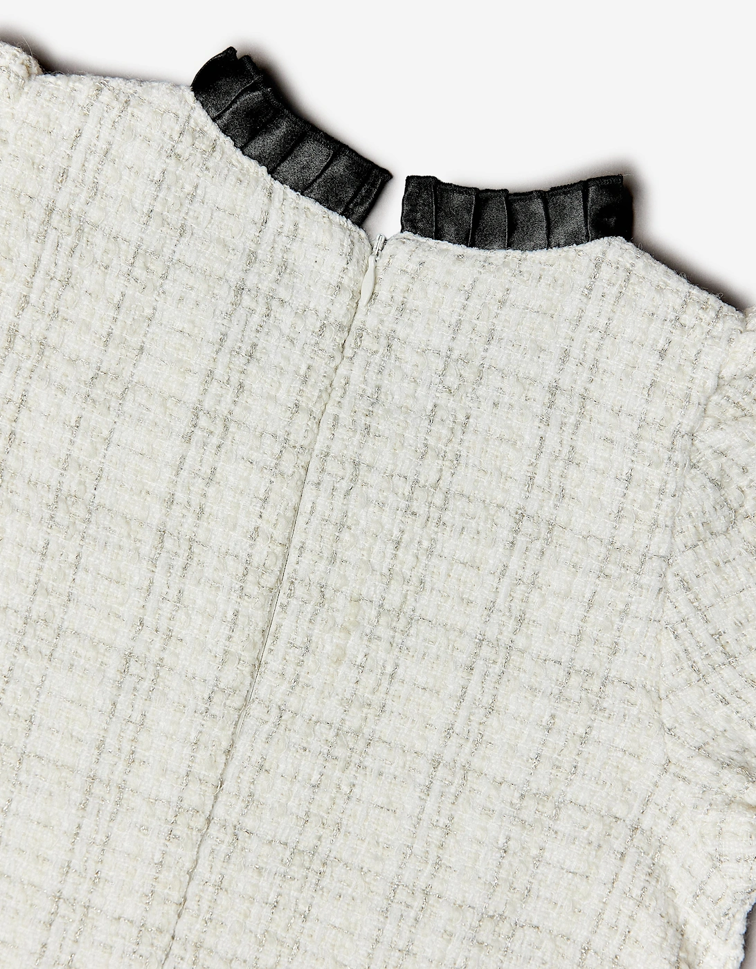 BCBGMAXAZRIA Girls Tweed Dress in Ivory
