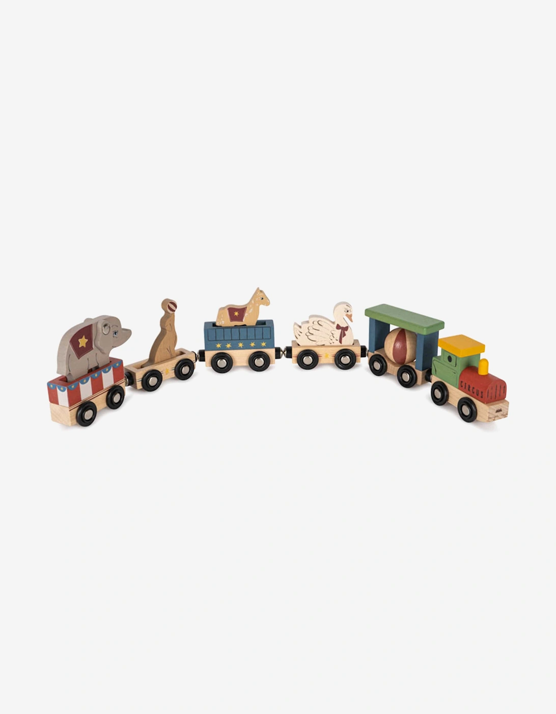 Wooden Animal Train in Multicolour (49cm), 4 of 3
