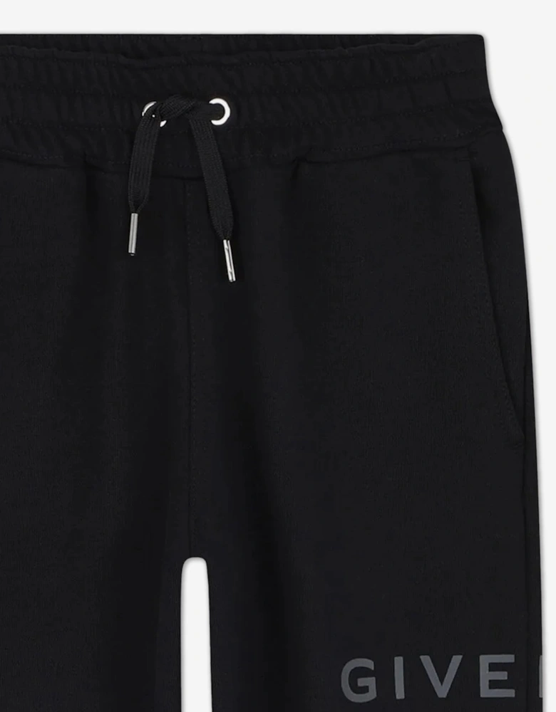 Kids Logo Print Joggers in Black
