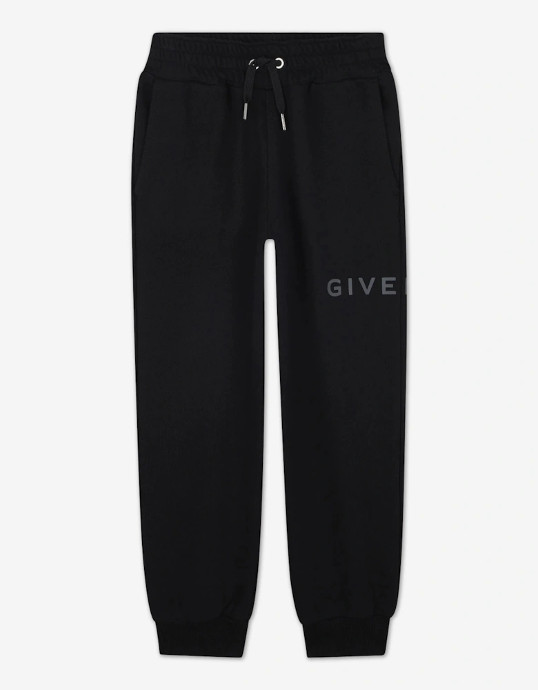 Kids Logo Print Joggers in Black