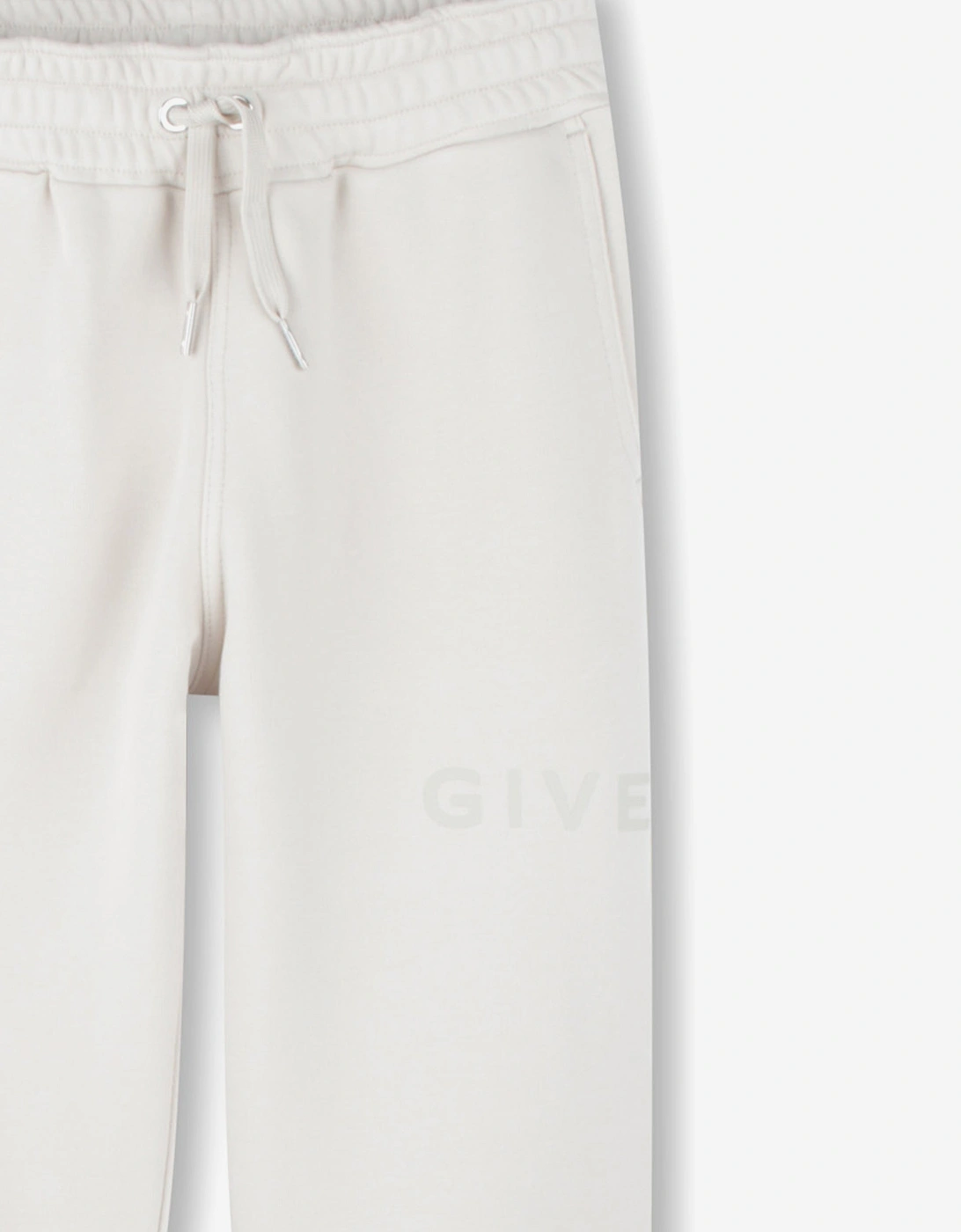 Kids Logo Print Joggers in Beige