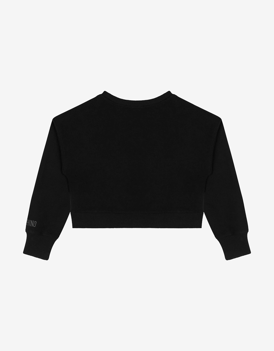 Kids Smiley Face Sweatshirt in Black