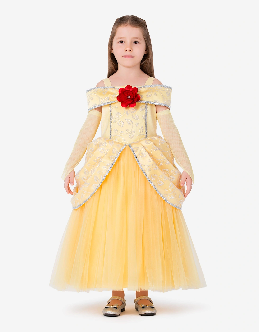 Girls Belle Princess Costume in Yellow, 5 of 4