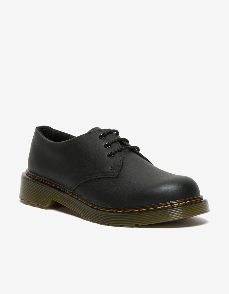 Girls 1461 Softy T Leather Shoes in Black