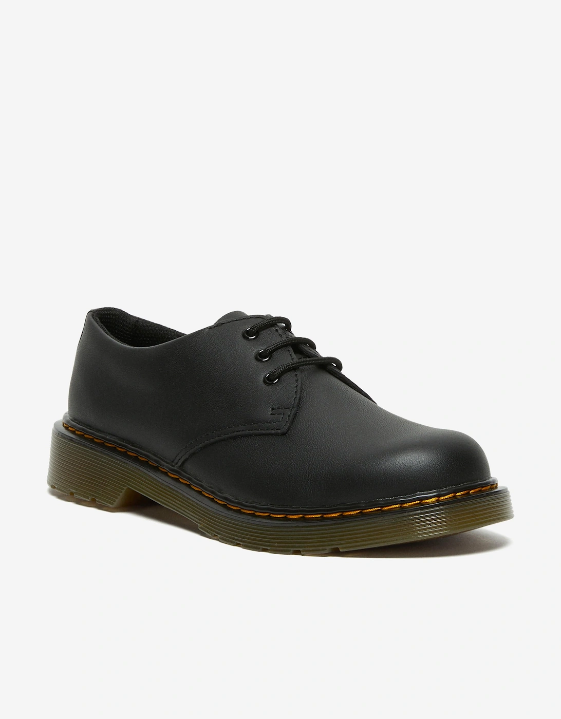 Girls 1461 Softy T Leather Shoes in Black