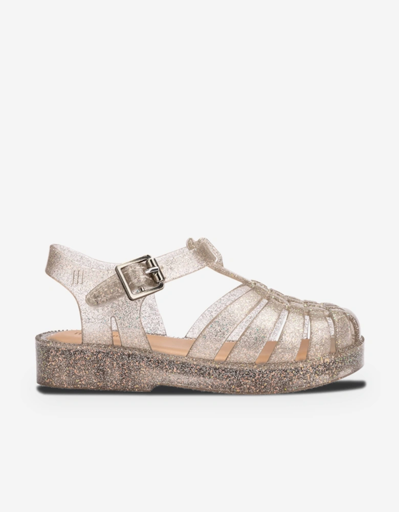 Girls Possession Shiny Sandals in Gold