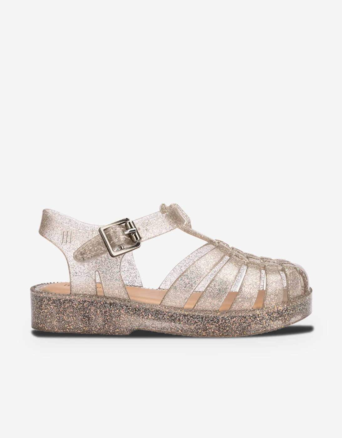 Girls Possession Shiny Sandals in Gold, 5 of 4