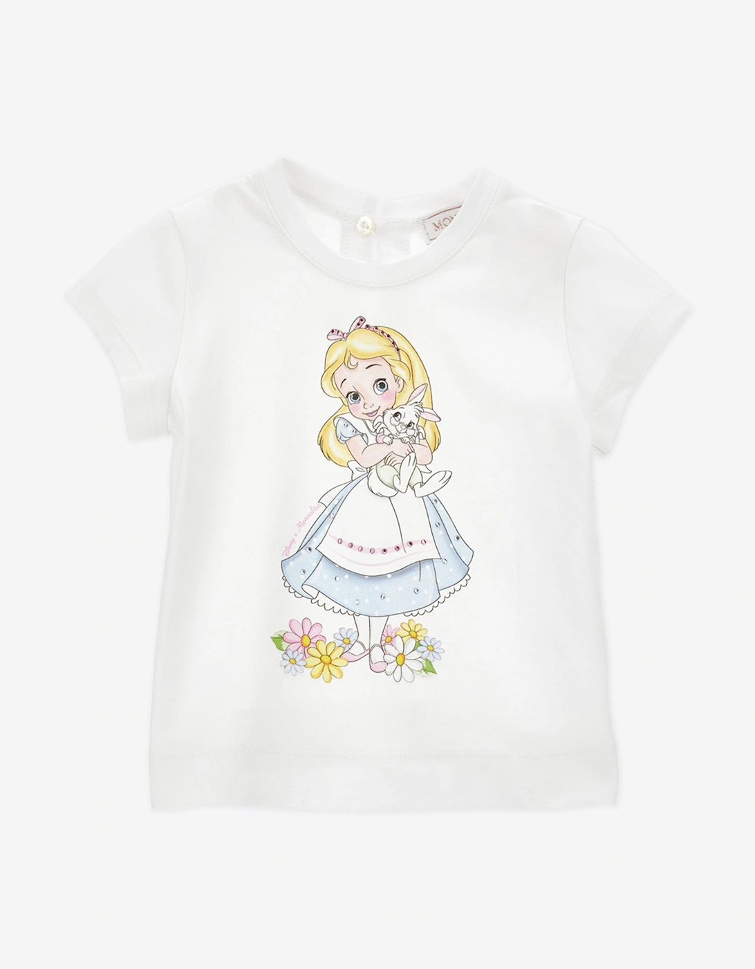 Baby Girls Alice In Wonderland T-Shirt in White, 5 of 4