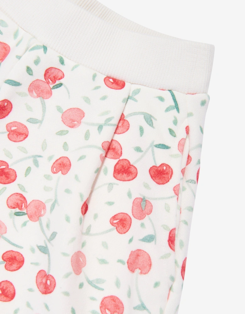 Girls Cornelia Cherry Shorts in White