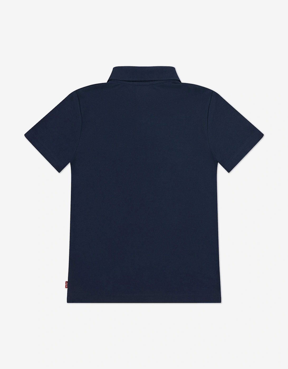 Boys Back Neck Tape Polo Shirt in Navy