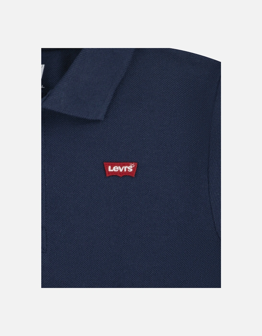 Boys Back Neck Tape Polo Shirt in Navy