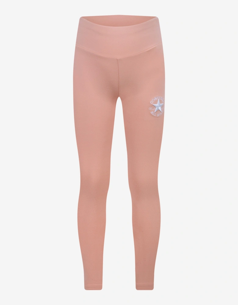 Girls Boxy T-Shirt and Leggings Set in Pink