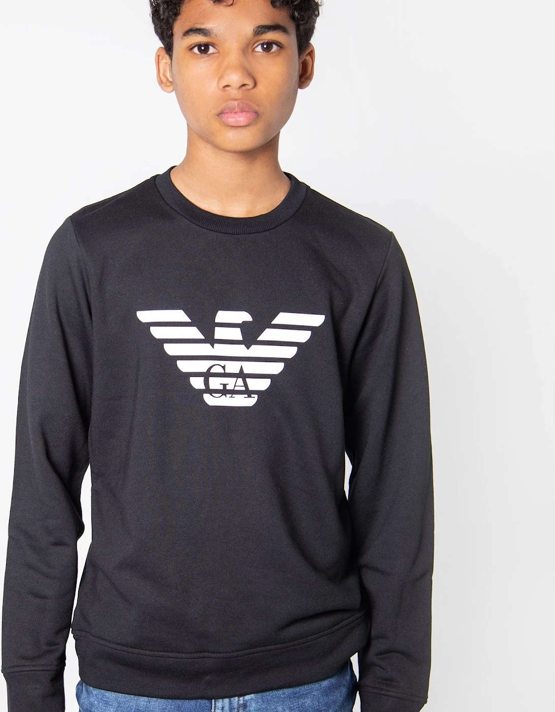 Boys Cotton Blend Logo Sweatshirt