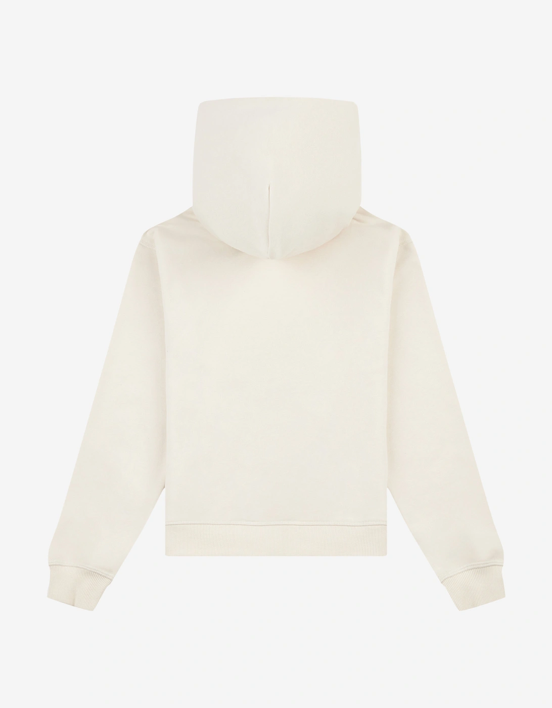 Girls French Terry Small Logo Hoodie in Beige