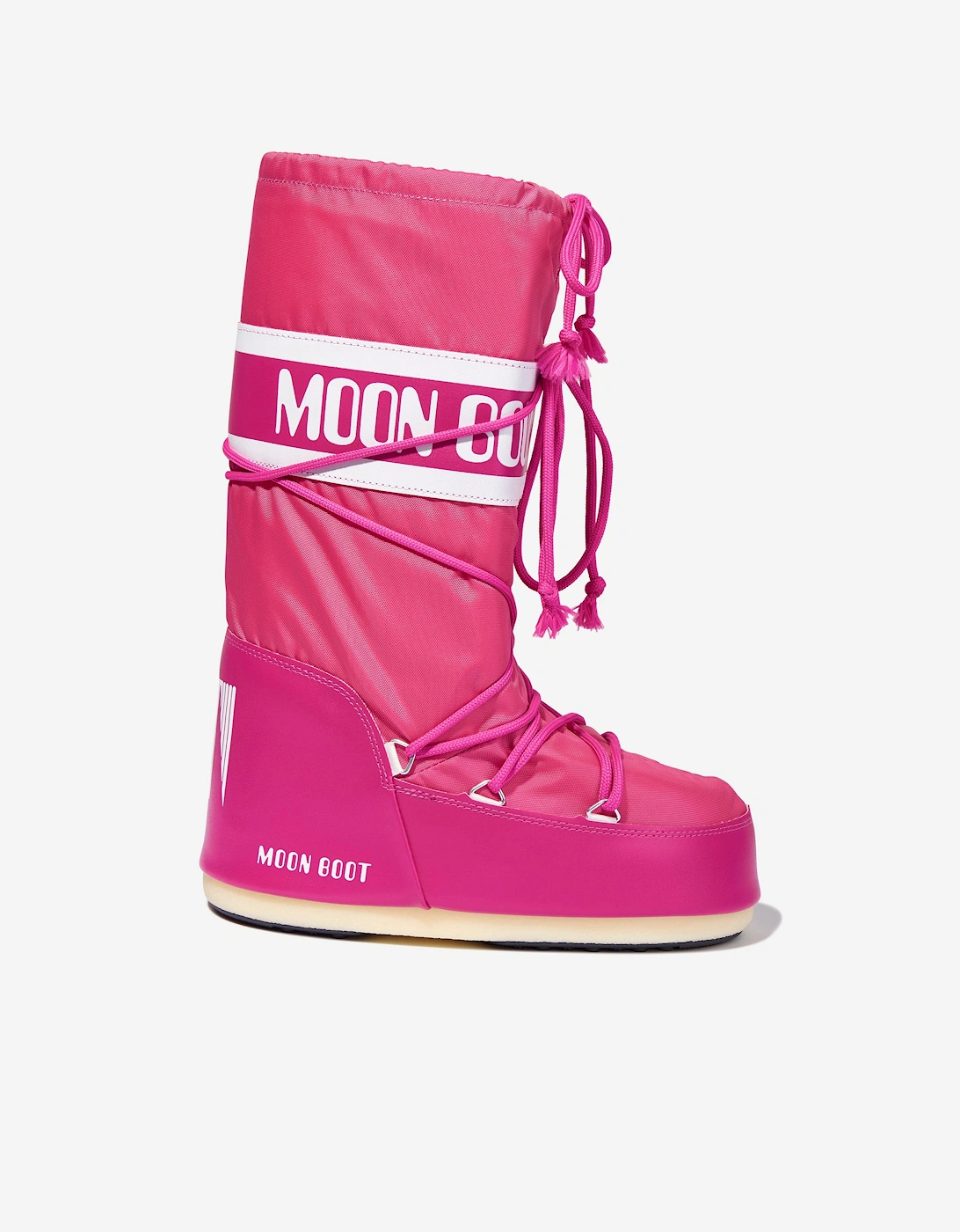Moon Boot Girls Icon Nylon Snow Boots in Pink, 5 of 4