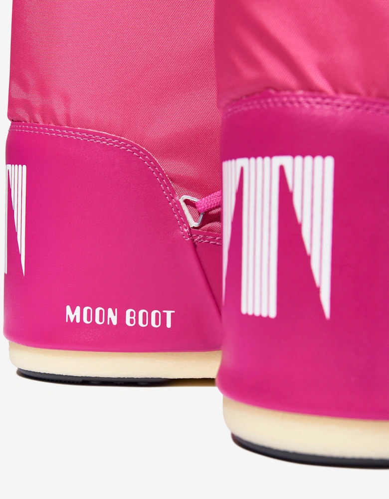 Moon Boot Girls Icon Nylon Snow Boots in Pink