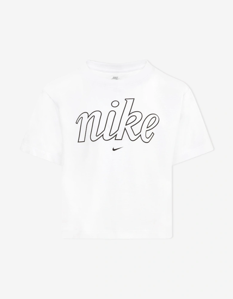 Girls GX Star Boxy T-Shirt in White