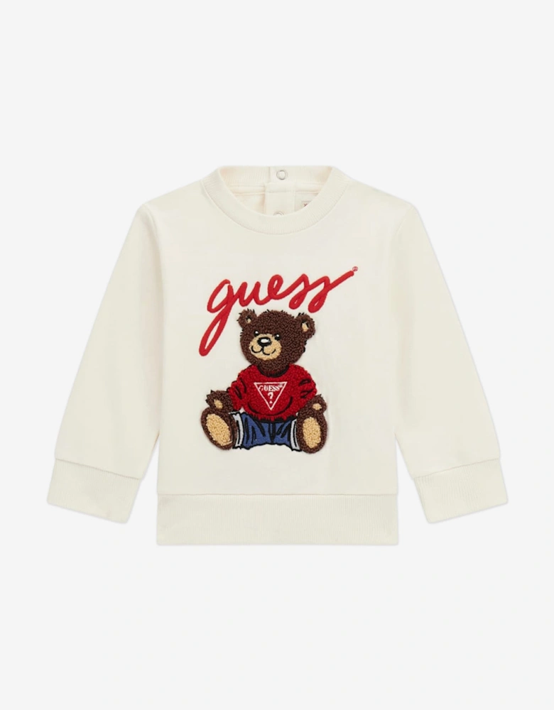 Baby Girls Teddy Bear Tracksuit in Ivory