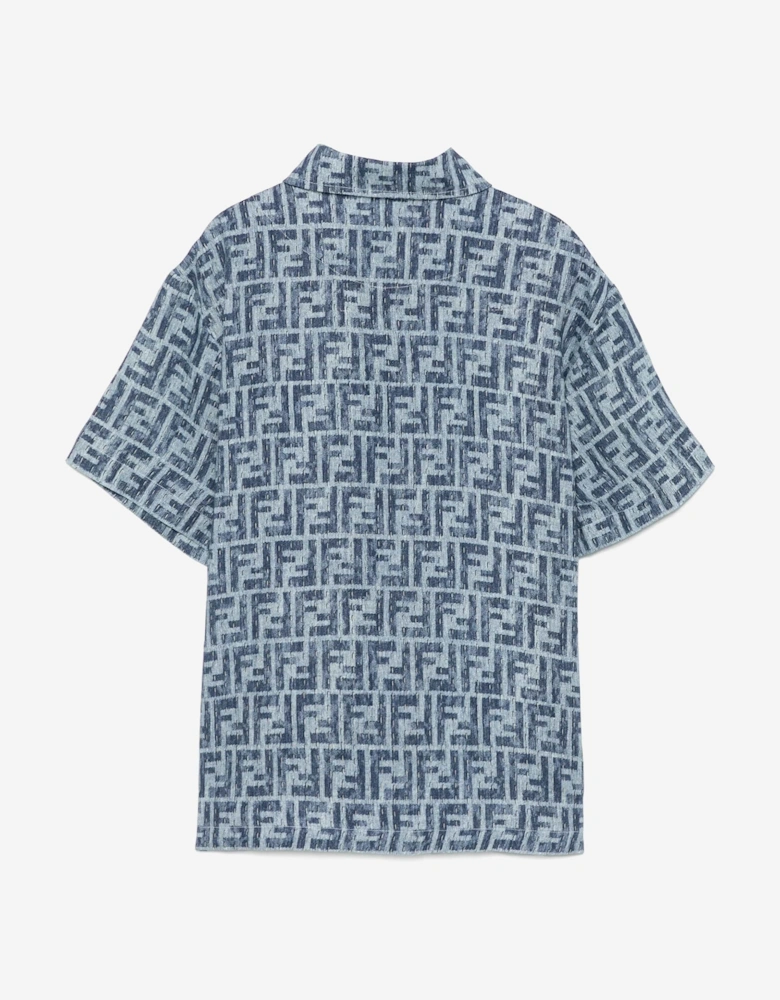Boys FF Linen Shirt in Blue