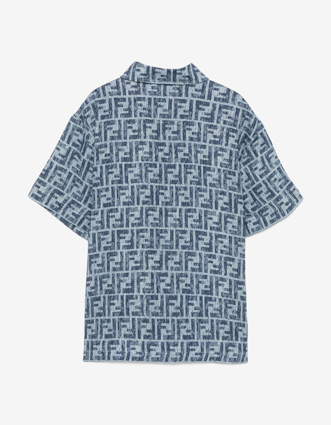 Boys FF Linen Shirt in Blue