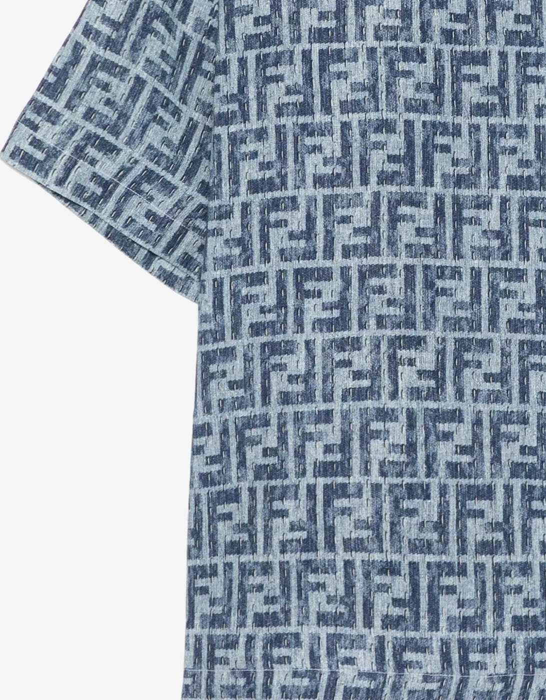 Boys FF Linen Shirt in Blue