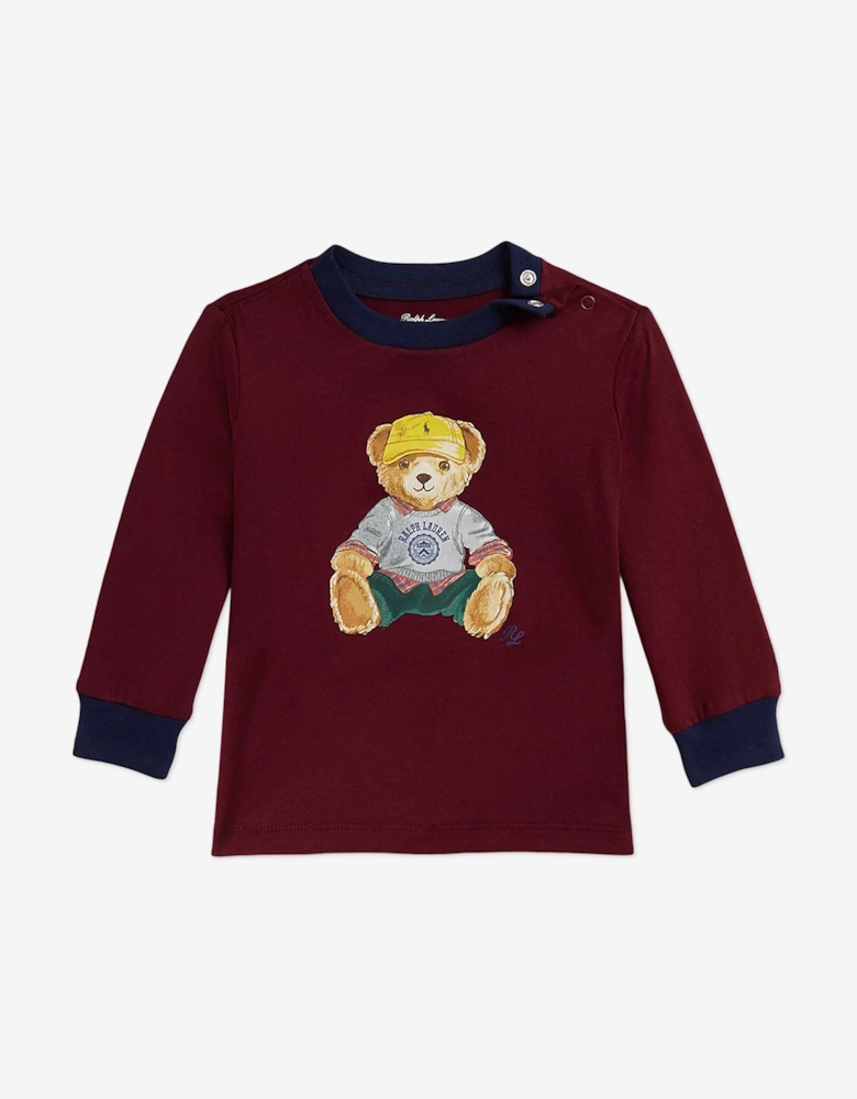 Baby Boys Polo Bear Tracksuit in Red