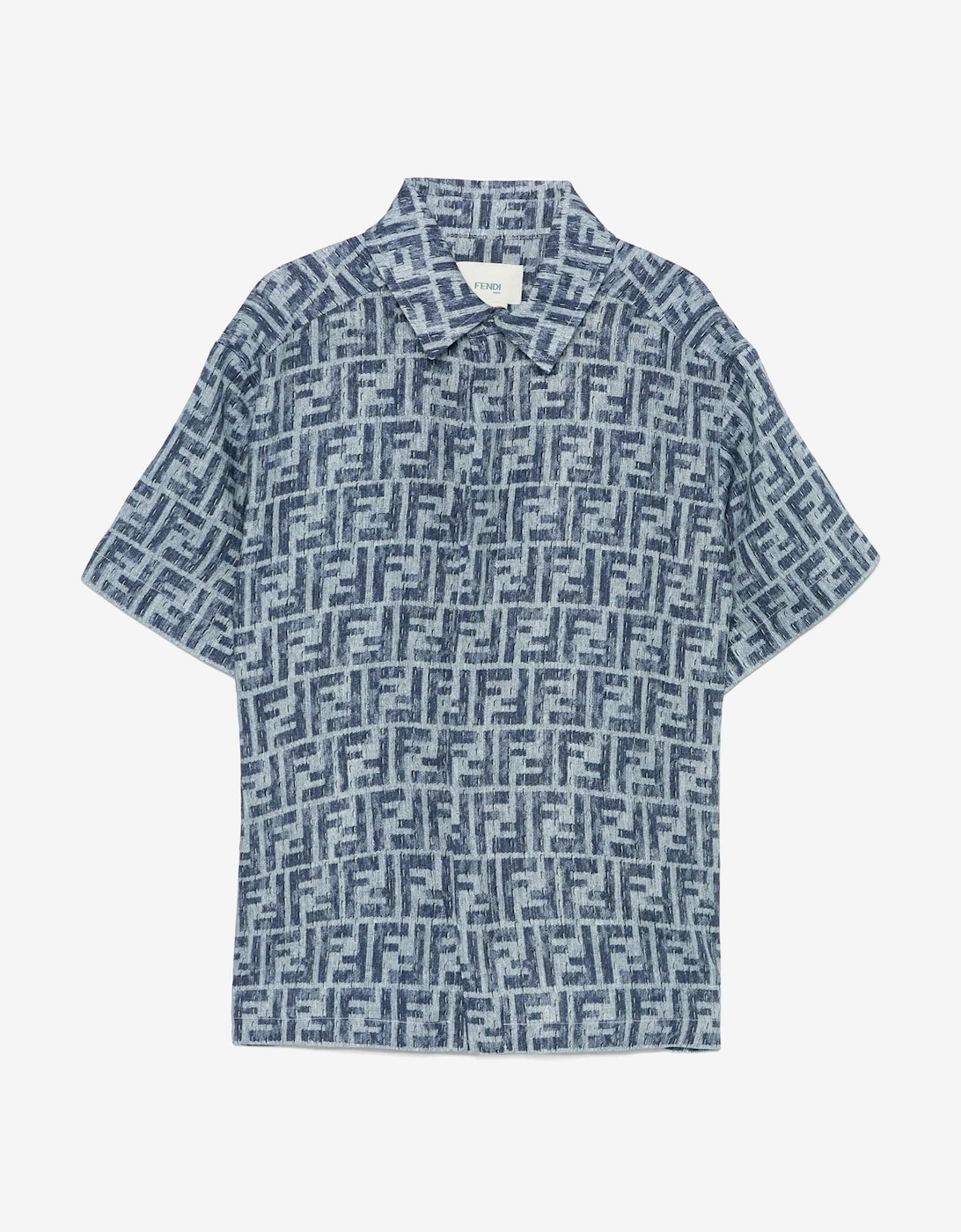 Boys FF Linen Shirt in Blue, 5 of 4