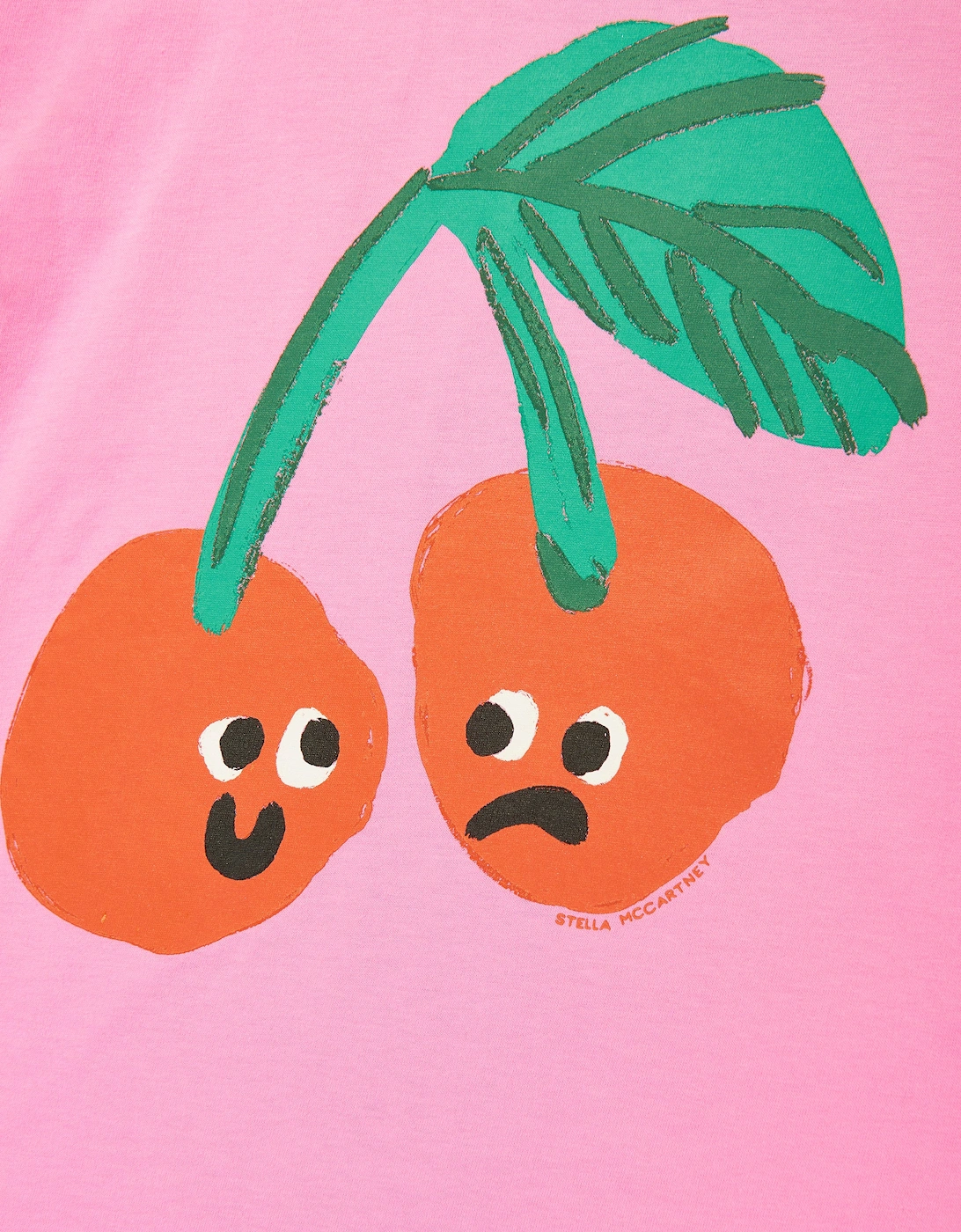 Girls Cherries Print T-Shirt in Pink