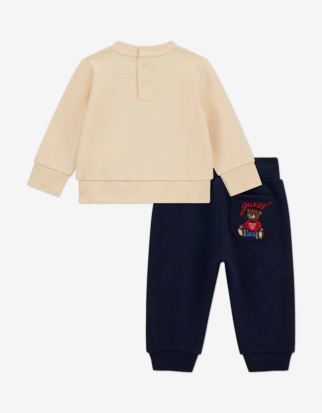 Baby Girls Teddy Bear Tracksuit in Beige
