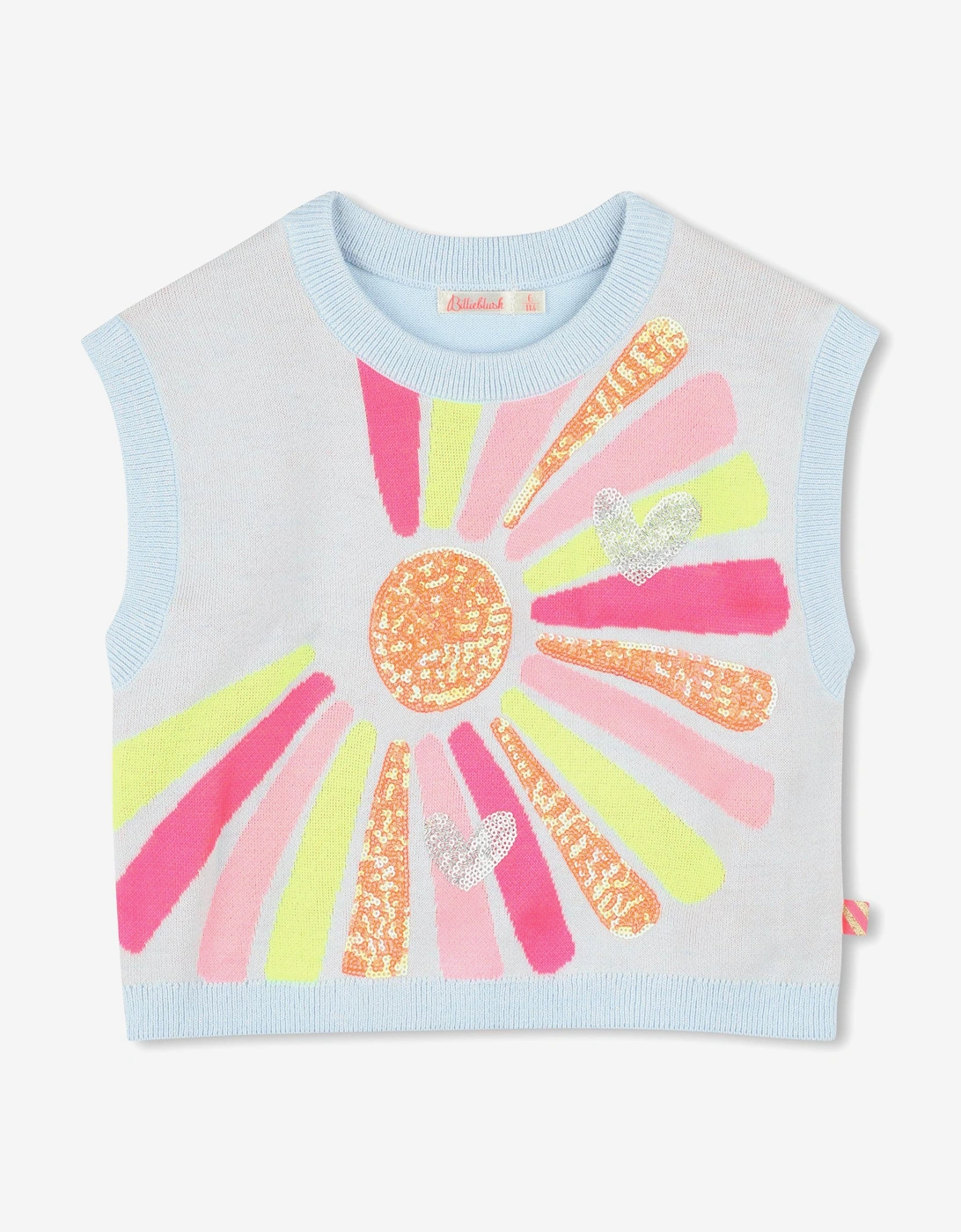 Billieblush Girls Knitted Tank Top in Blue, 5 of 4
