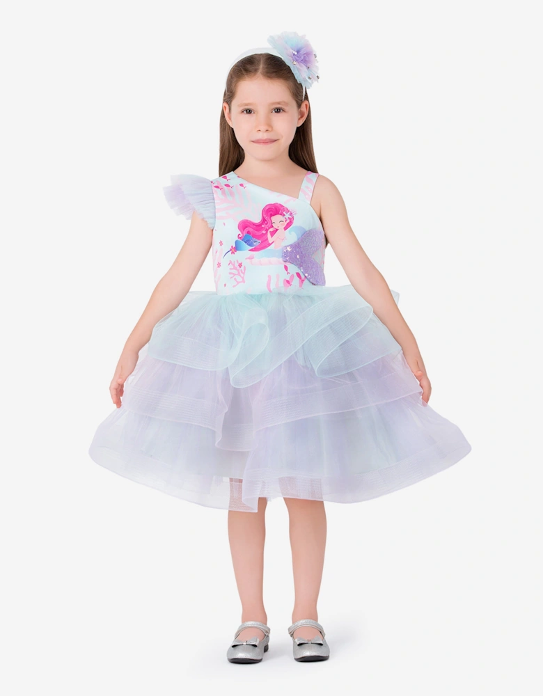 Girls Mermaid Dress Costume in Multicolour