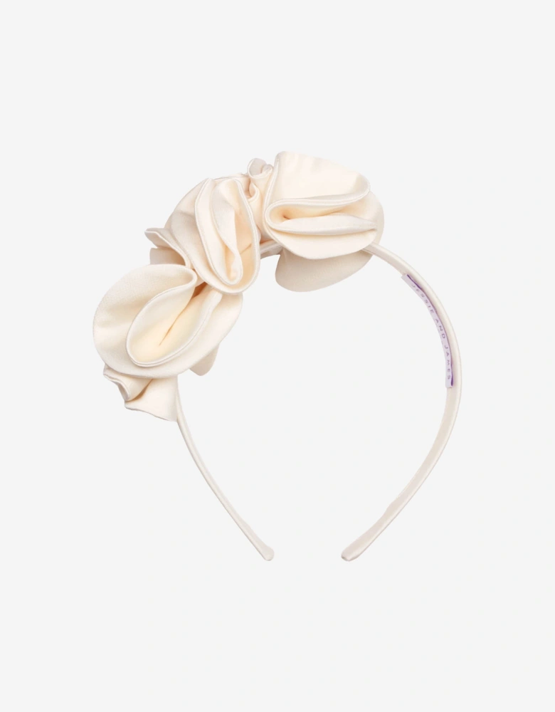 Girls Sweet Pea Headband in Ivory