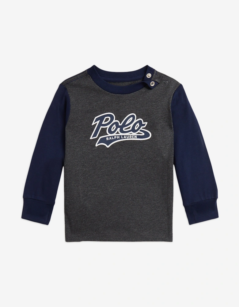 Baby Boys Polo Trouser Set in Navy