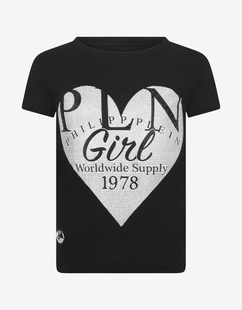 Girls Cotton Heart Top