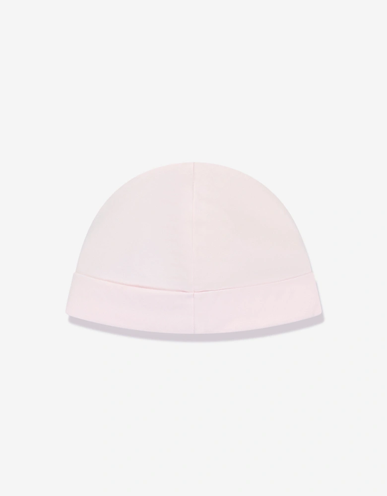 Baby Girls Logo Beanie Hat in Pink