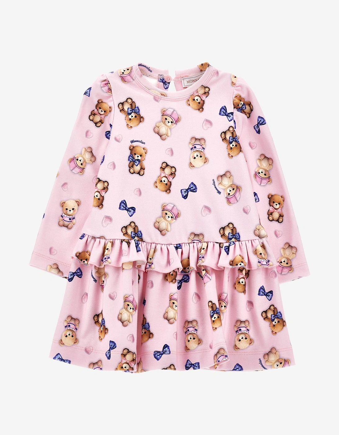 Baby Girls Bear Milano Dress in Pink, 4 of 3