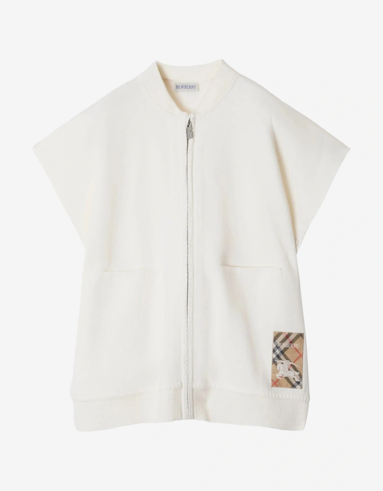 Girls Wool EKD Cape in Ivory
