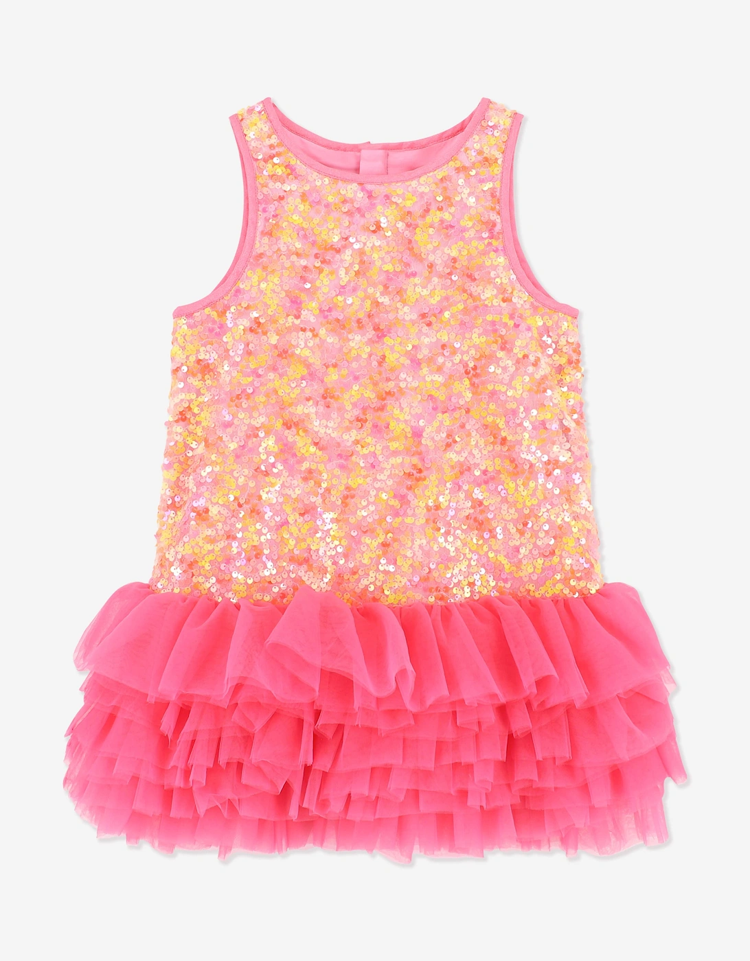 Angels Face Girls Charleston Sequin Tulle Dress in Pink, 6 of 5
