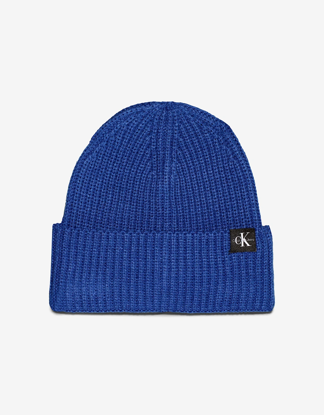 Boys Monogram Rib Beanie Hat in Blue, 5 of 4