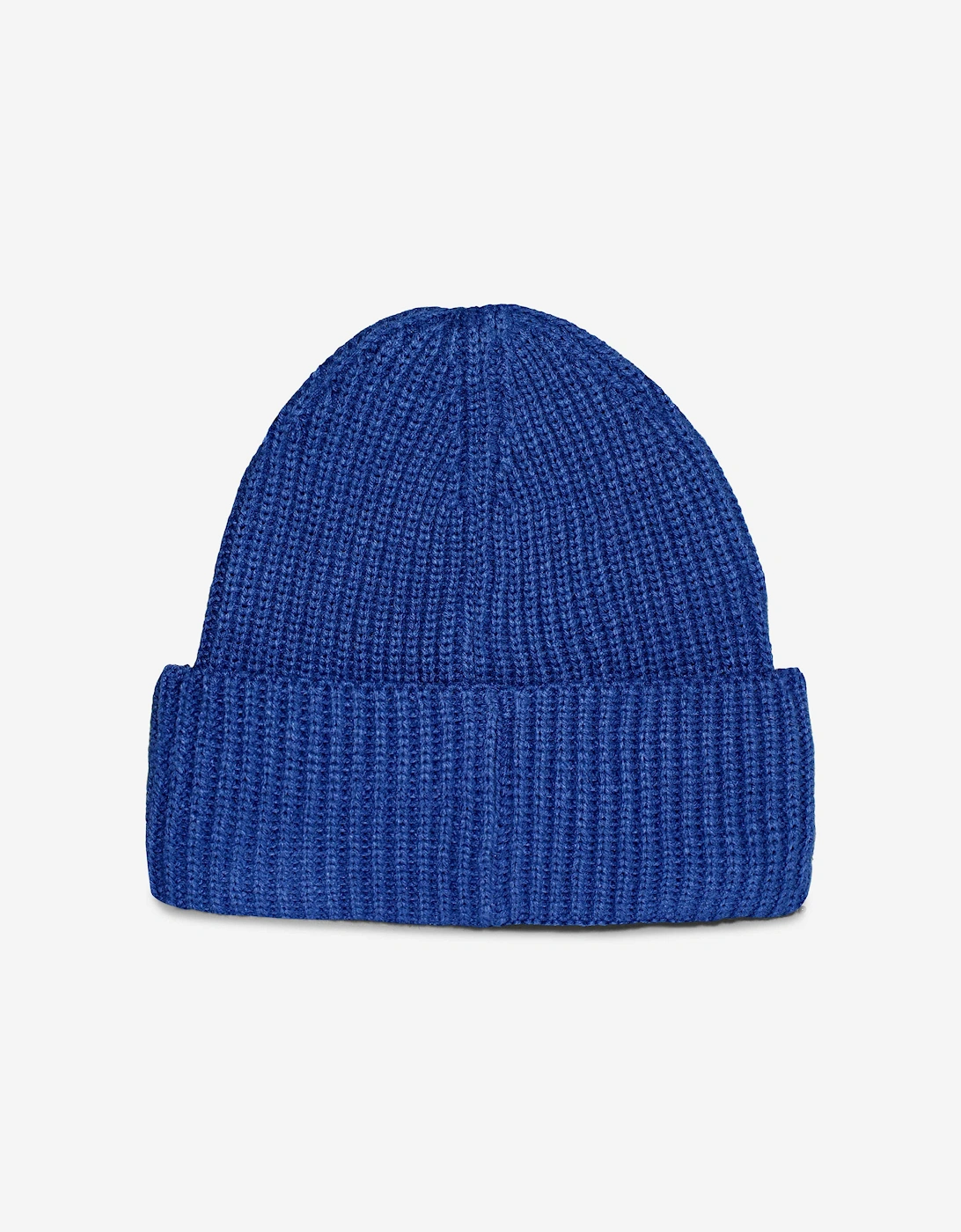 Boys Monogram Rib Beanie Hat in Blue