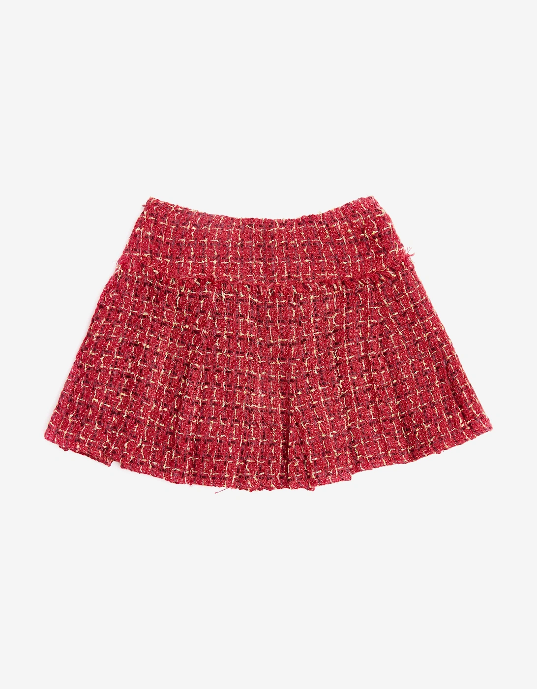 BCBGMAXAZRIA Girls Tweed Skirt in Red