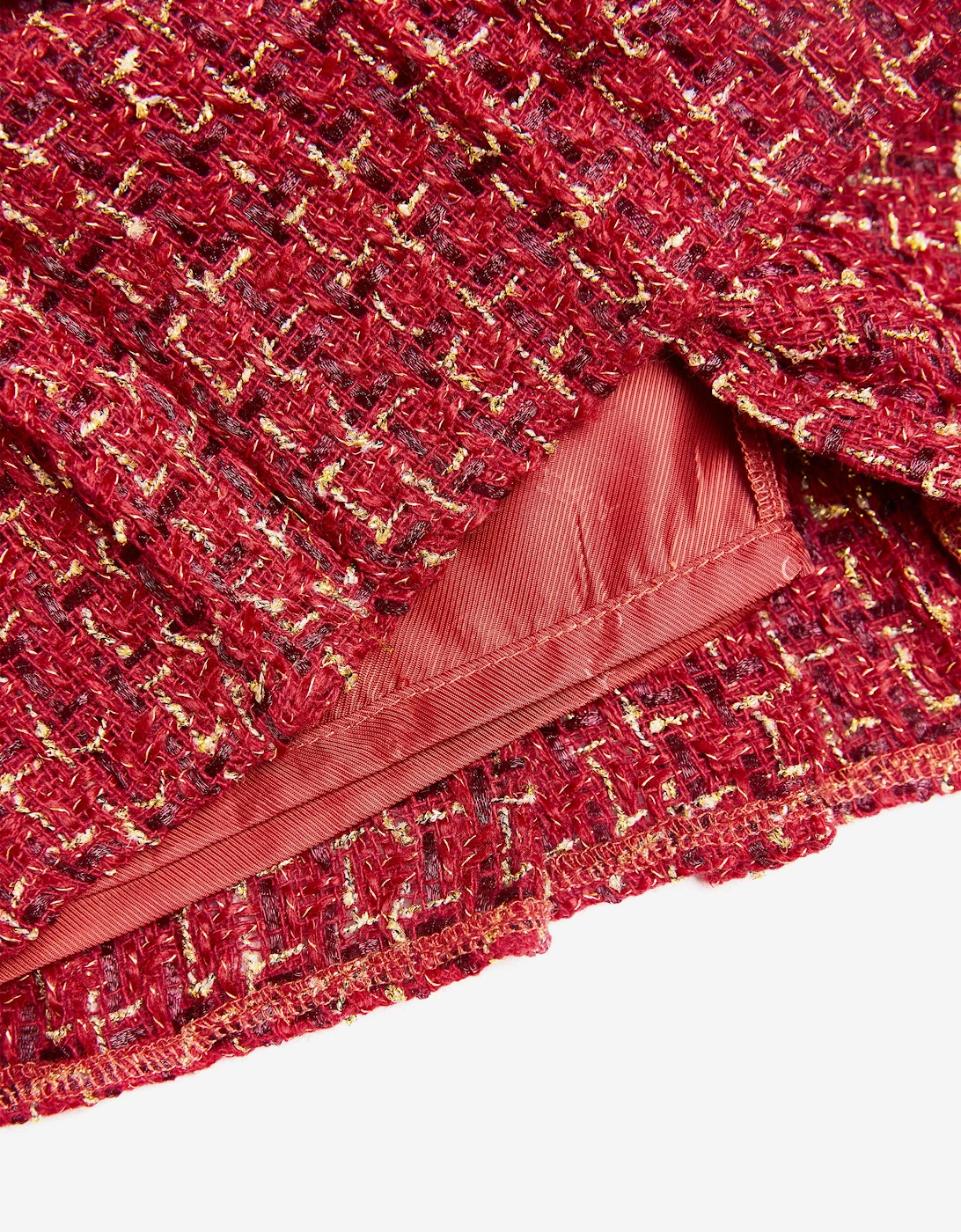 BCBGMAXAZRIA Girls Tweed Skirt in Red