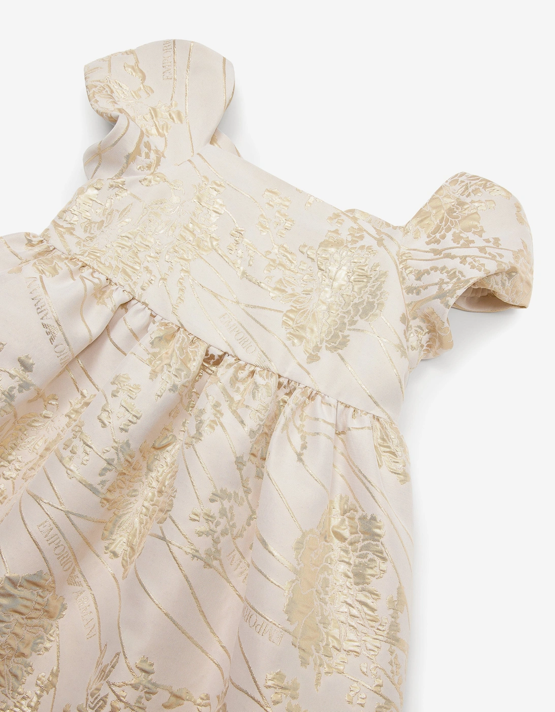 Girls Brocade Dress in Gold