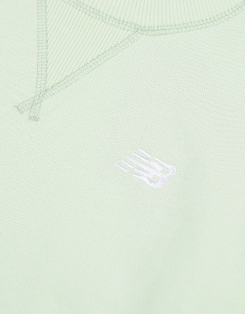 Girls French Terry Small Logo Sweatshirt in Green