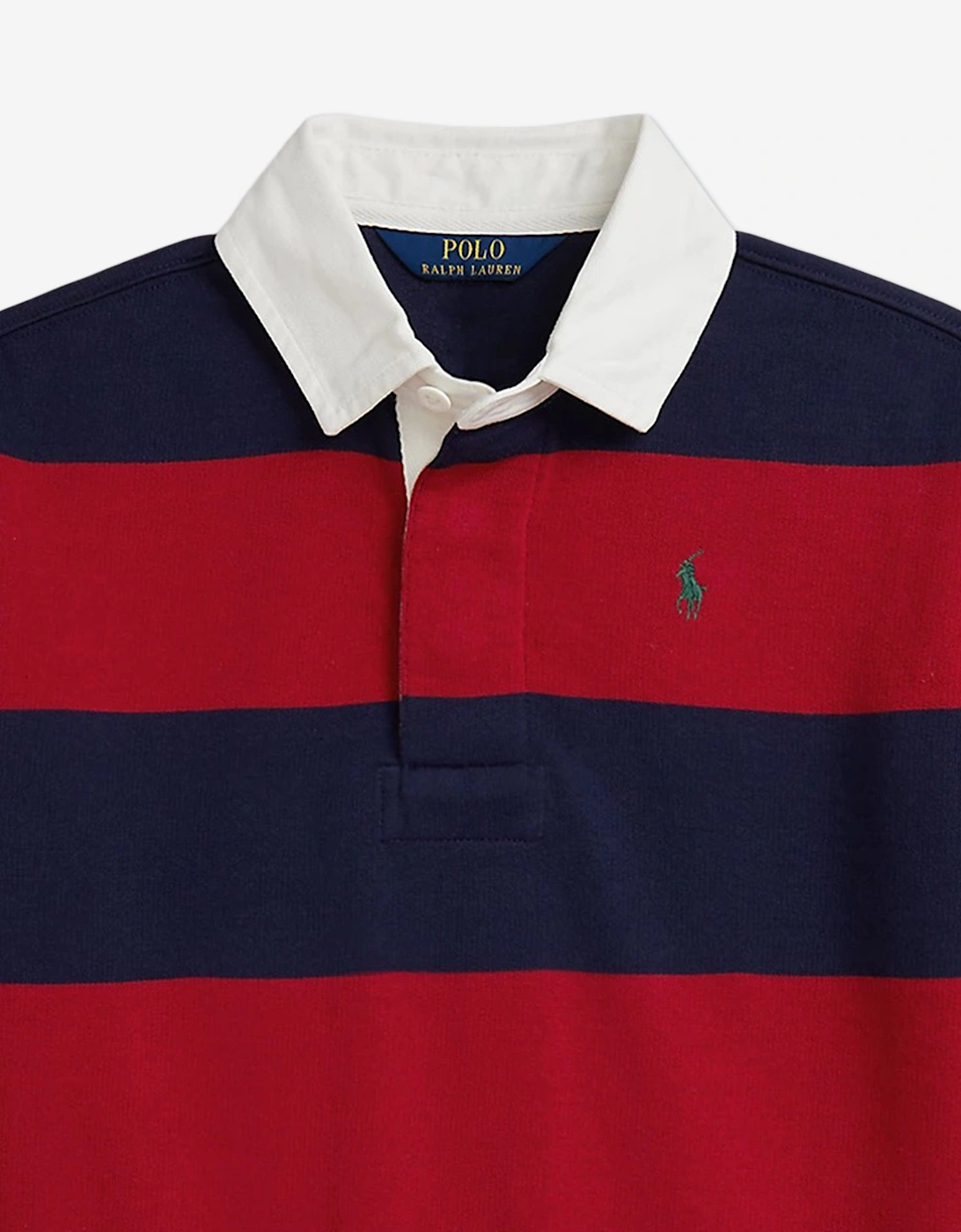 Girls Striped Rugby Shirt in Red