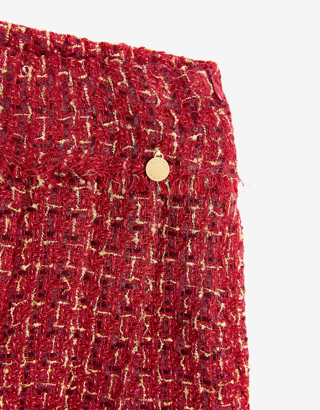 BCBGMAXAZRIA Girls Tweed Skirt in Red