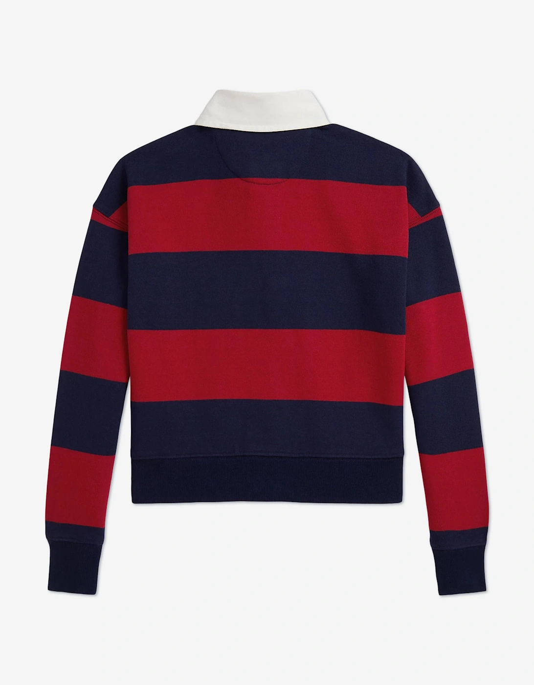 Girls Striped Rugby Shirt in Red