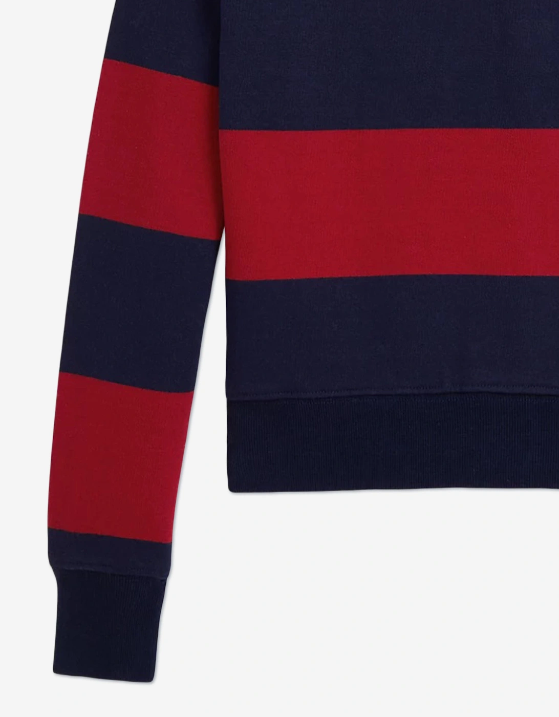 Girls Striped Rugby Shirt in Red